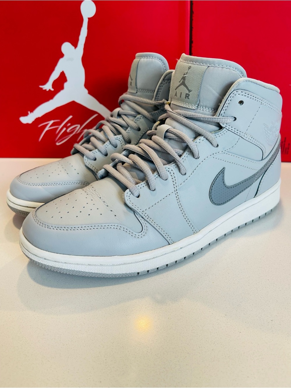 Nike Air Jordan 1 men’s Mid Sneakers - Gray Size 8.5